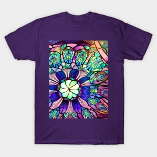 Stained Glass Lotus Flower T-Shirt